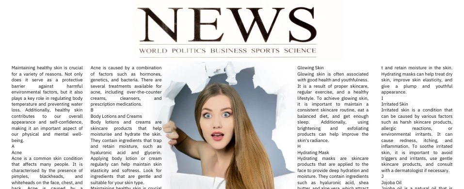 A to Z of Skin Health